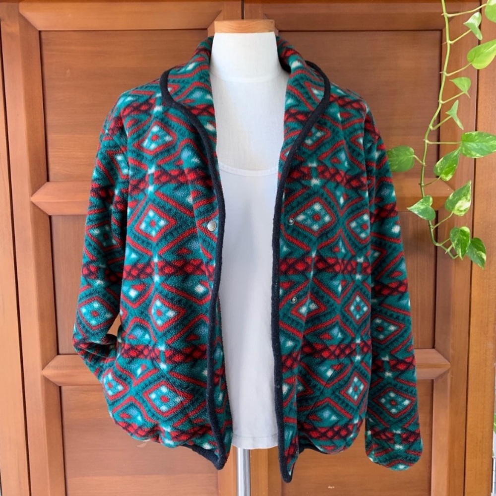 Woolrich Fleece Geometric Jacket